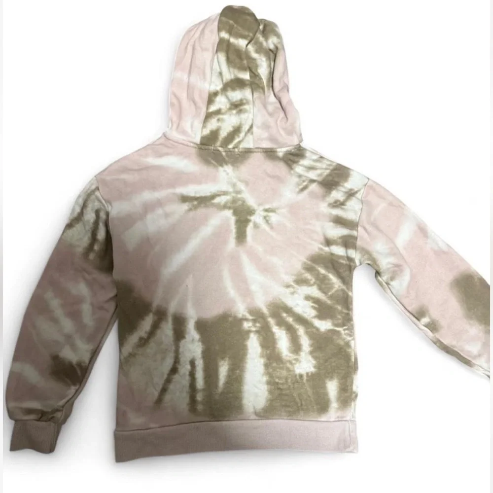 Primark Soft Pink Tan Tie Dye Hoodie Pullover 9/10